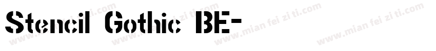 Stencil Gothic BE字体转换